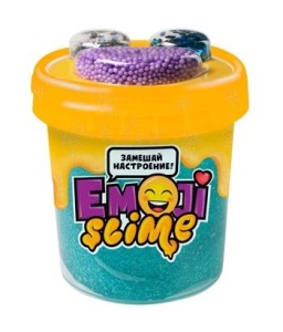 Игрушка в наборе модели Slime Emoji 120 мл, голубой